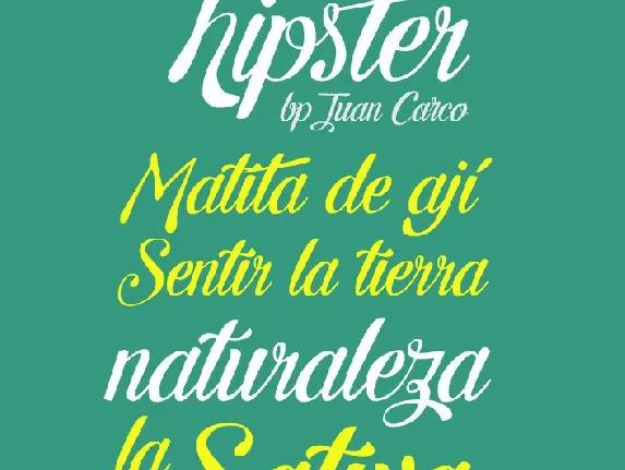 Letra Hipster font