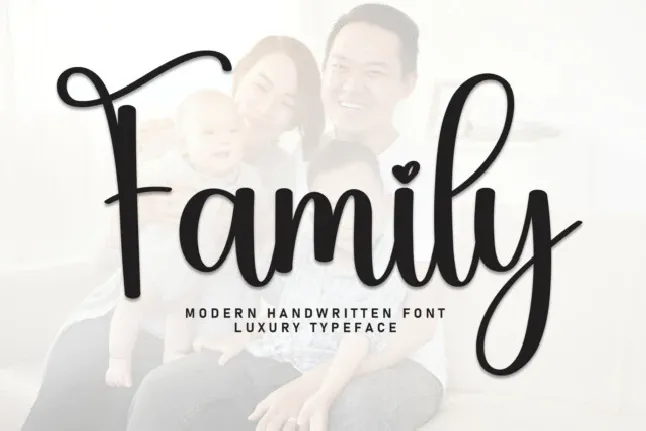 Family Script Typeface font