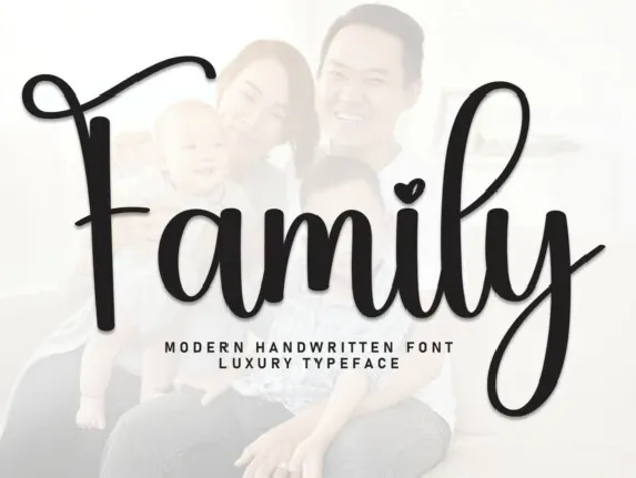 Family Script Typeface font