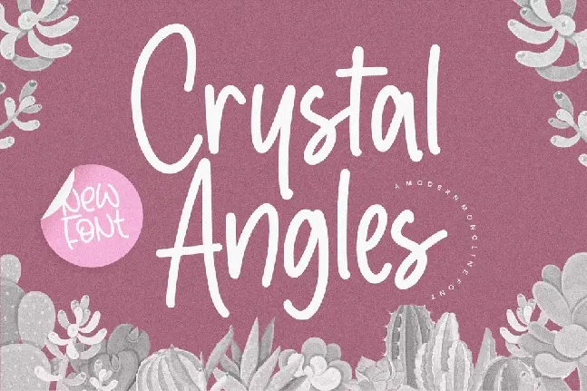 Crystal Angles font