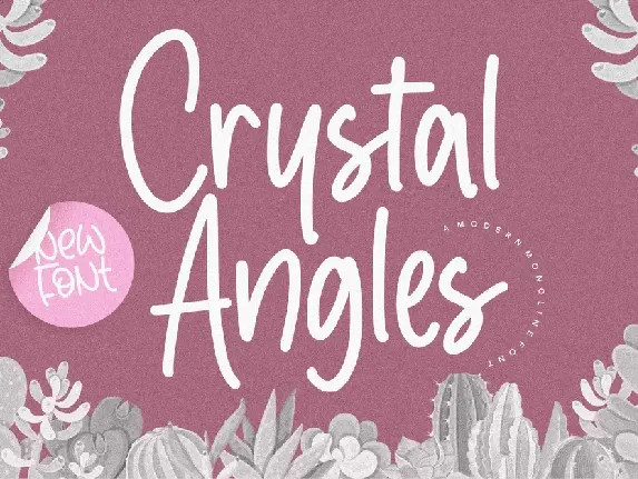 Crystal Angles font