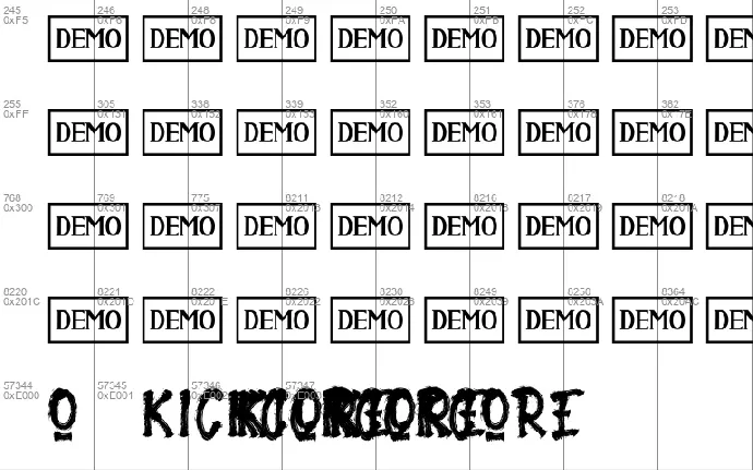 Kickcore font