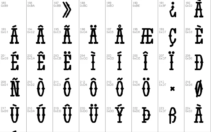 Yatsurano Western font