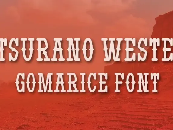 Yatsurano Western font