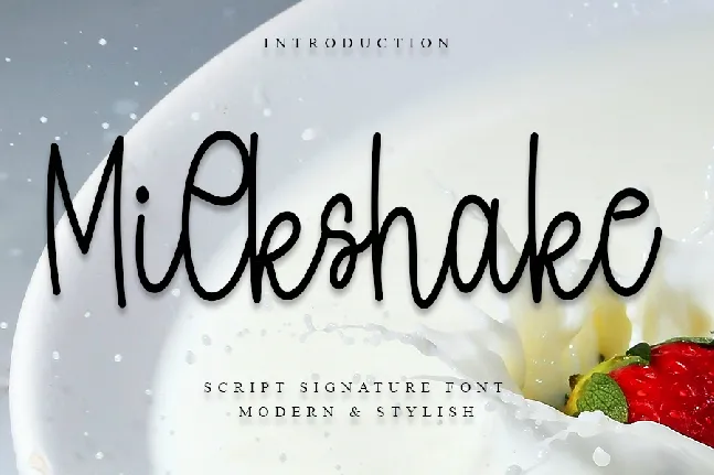 Milkshake font