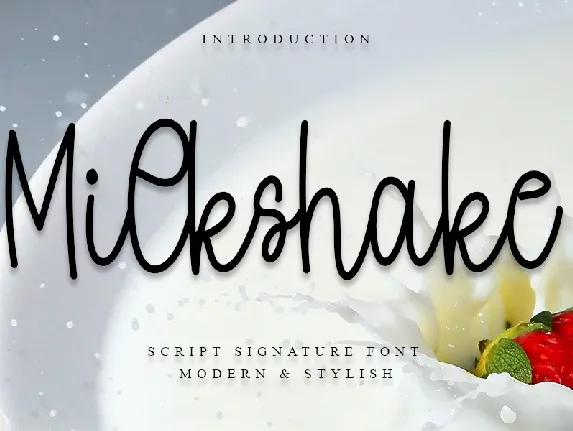 Milkshake font