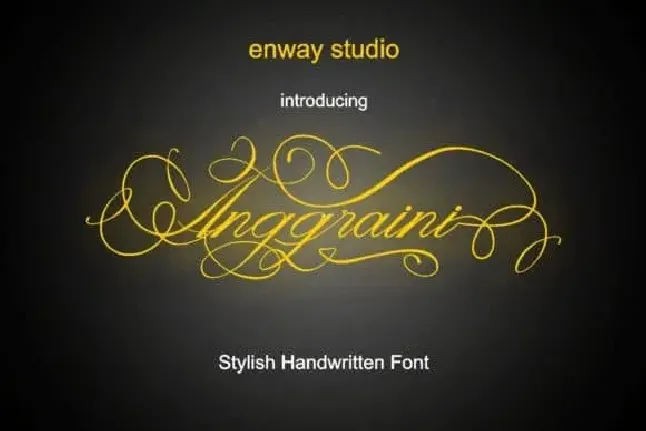 Anggraini Calligraphy font