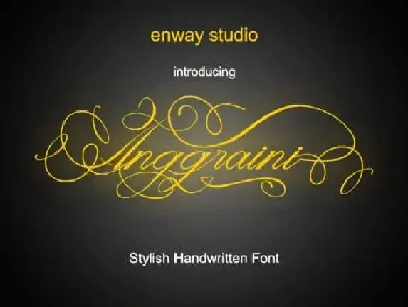 Anggraini Calligraphy font