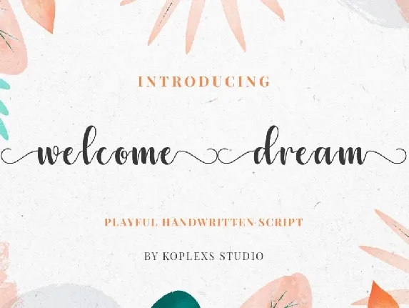 welcome dream font