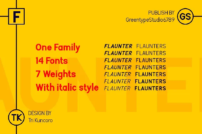 Flaunters font