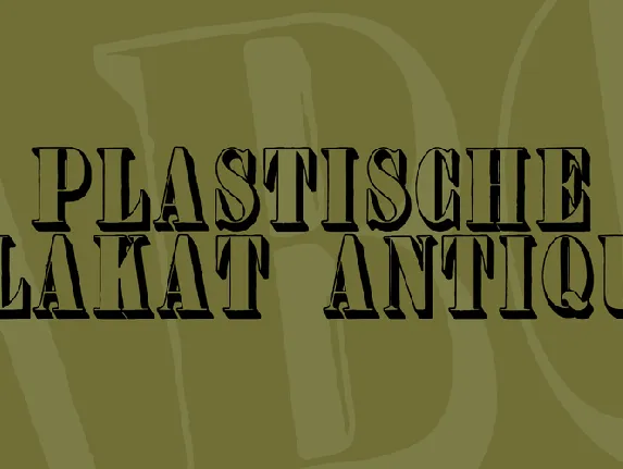 Plastische Plakat-Antiqua font