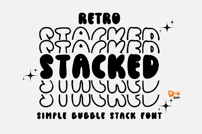 Retro Stacked font