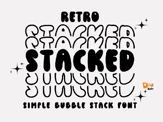 Retro Stacked font