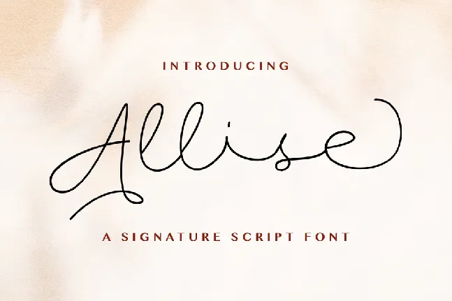 Allise font