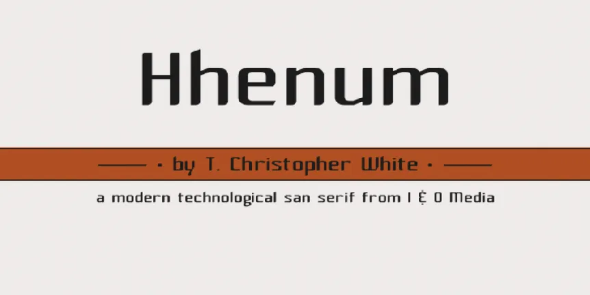 Hhenum font