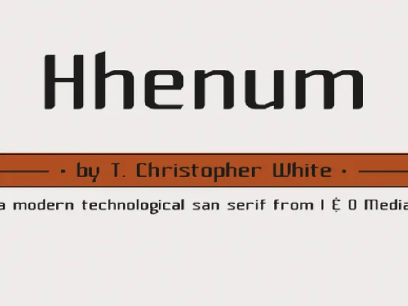 Hhenum font