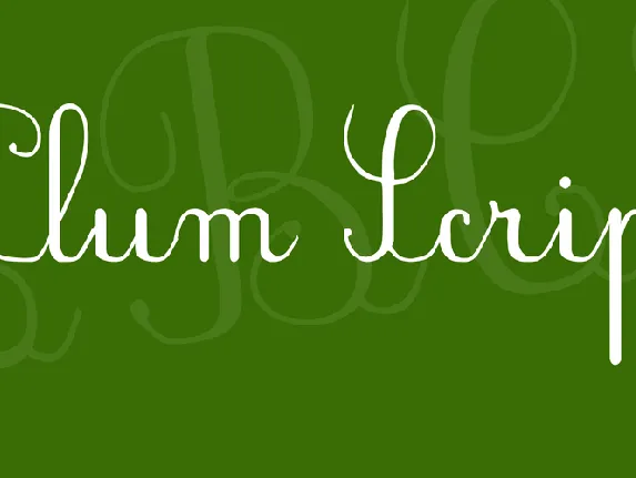 Plum Script font