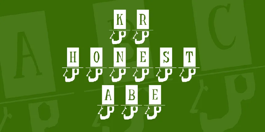 KR Honest Abe font