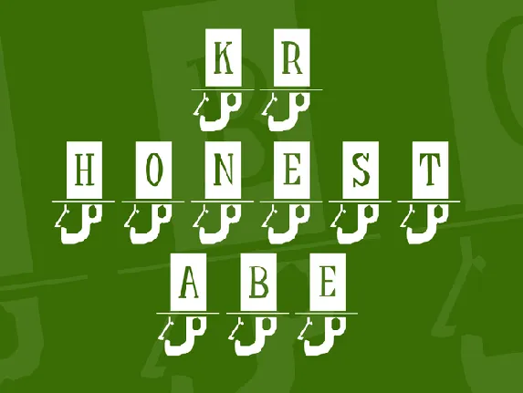 KR Honest Abe font