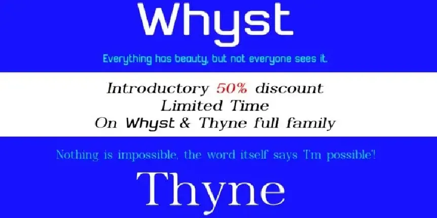 Whyst Sans Serif font