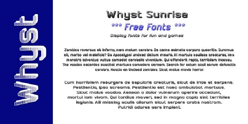 Whyst Sans Serif font