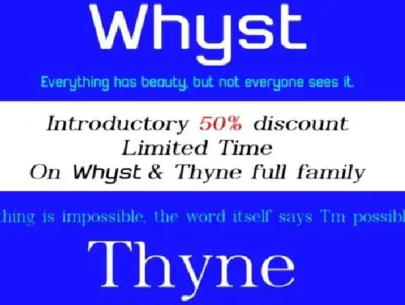 Whyst Sans Serif font