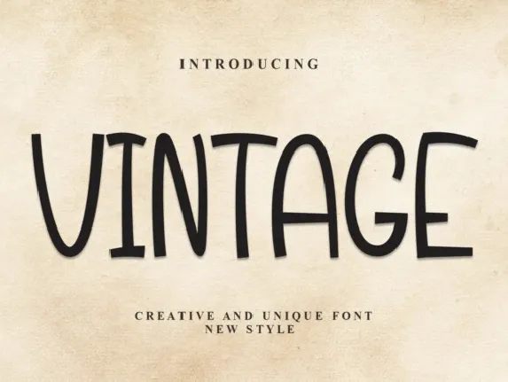 Vintage Display Typeface font