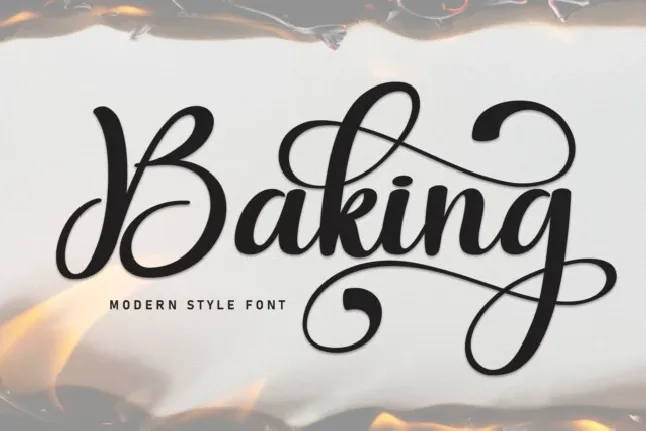 Baking Calligraphy font