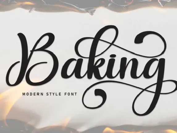 Baking Calligraphy font