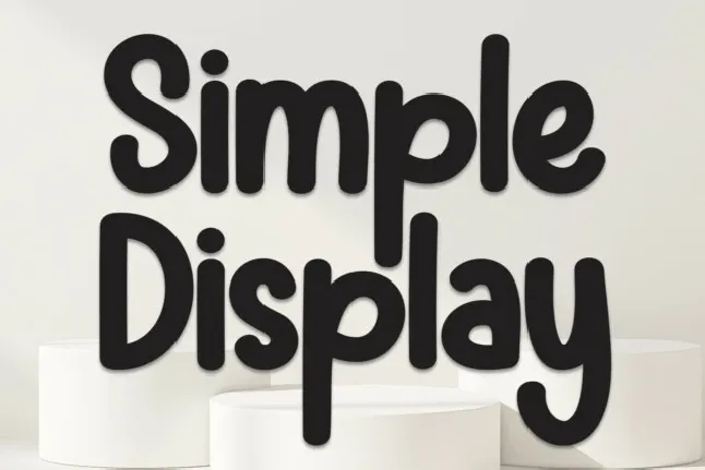 Simple Display font