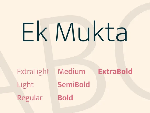 Ek Mukta font