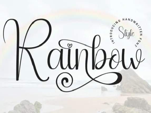 Rainbow Calligraphy Typeface font