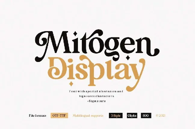 Mitogen Display font