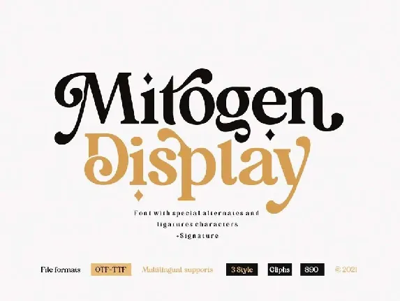 Mitogen Display font