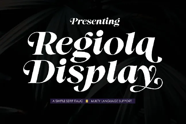 Regiola Display font