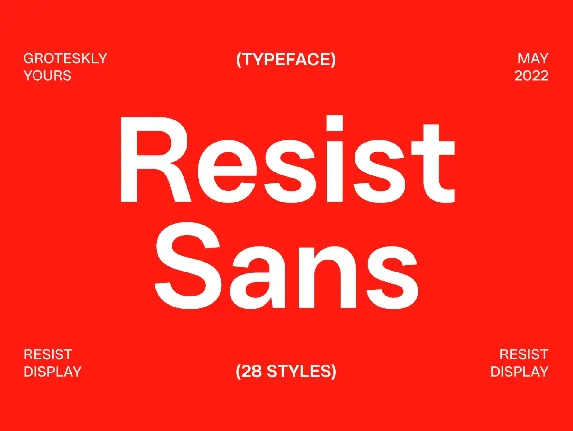 Resist Sans font