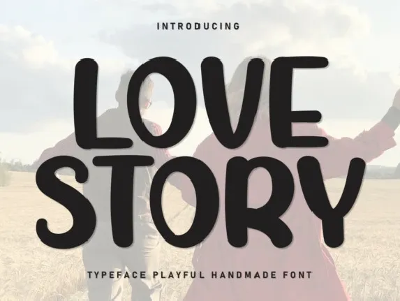 Love Story Display font