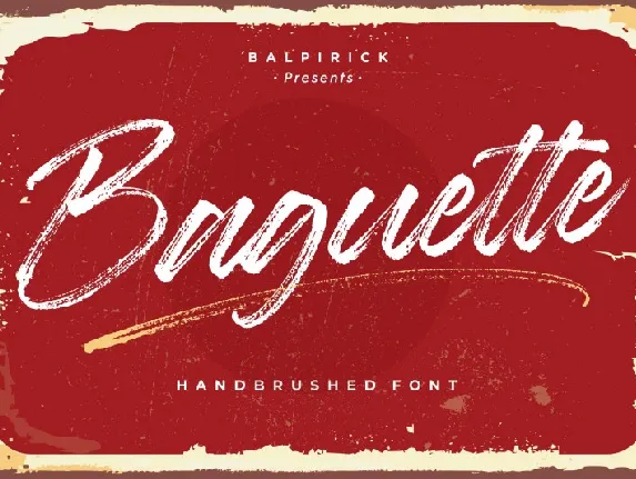 Baguette Brush font