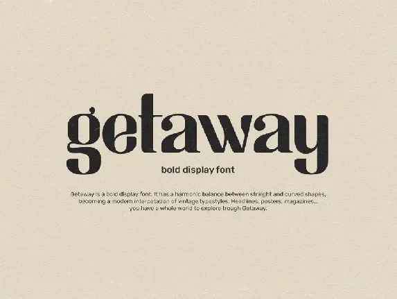 Getaway font