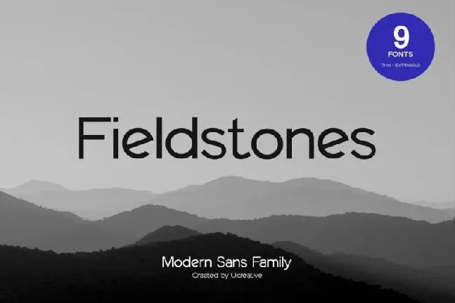 Fieldstones Family font