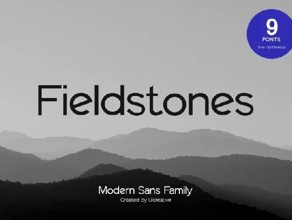 Fieldstones Family font