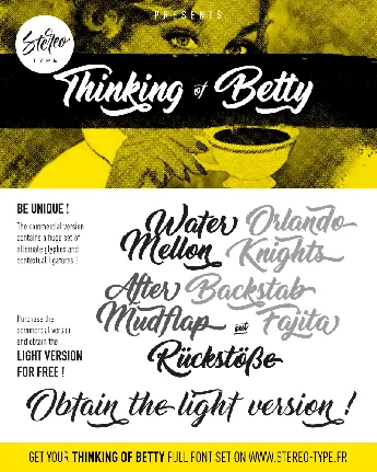 Thinking Of Betty Free font