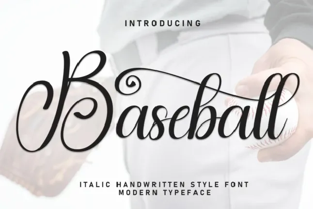 Baseball Calligraphy font