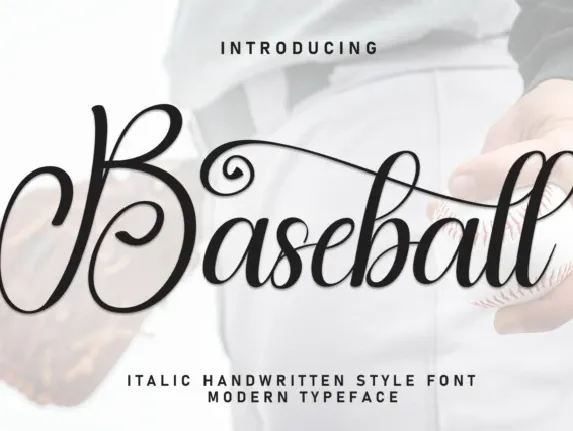 Baseball Calligraphy font