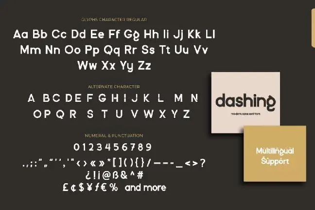 Dashing font