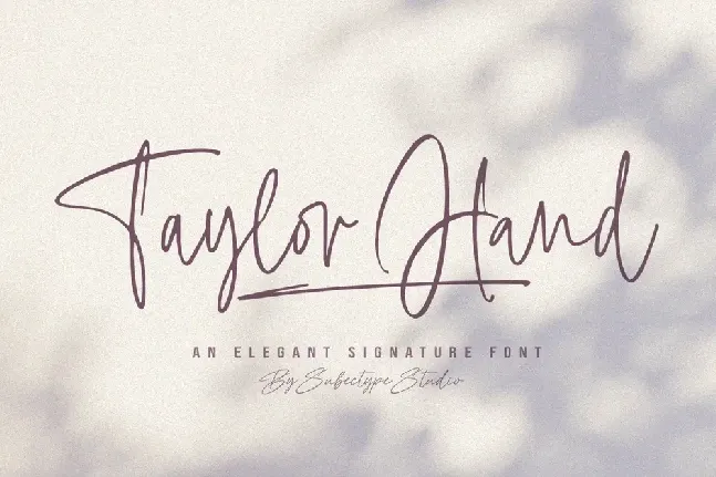 Taylor Hand font