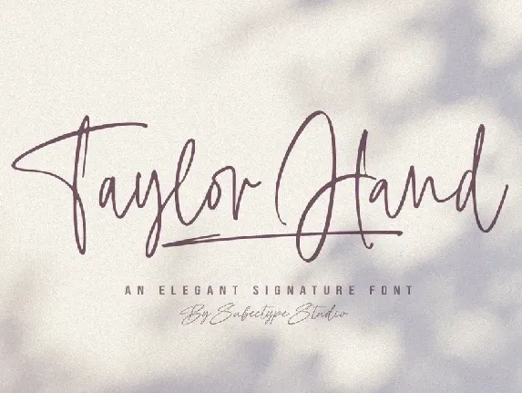 Taylor Hand font