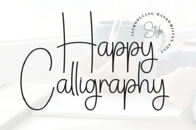 Happy Calligraphy font