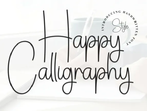 Happy Calligraphy font