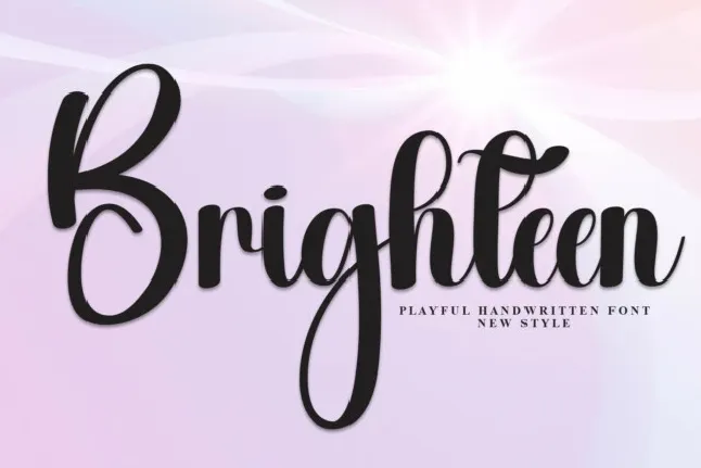 Brighteen Calligraphy font